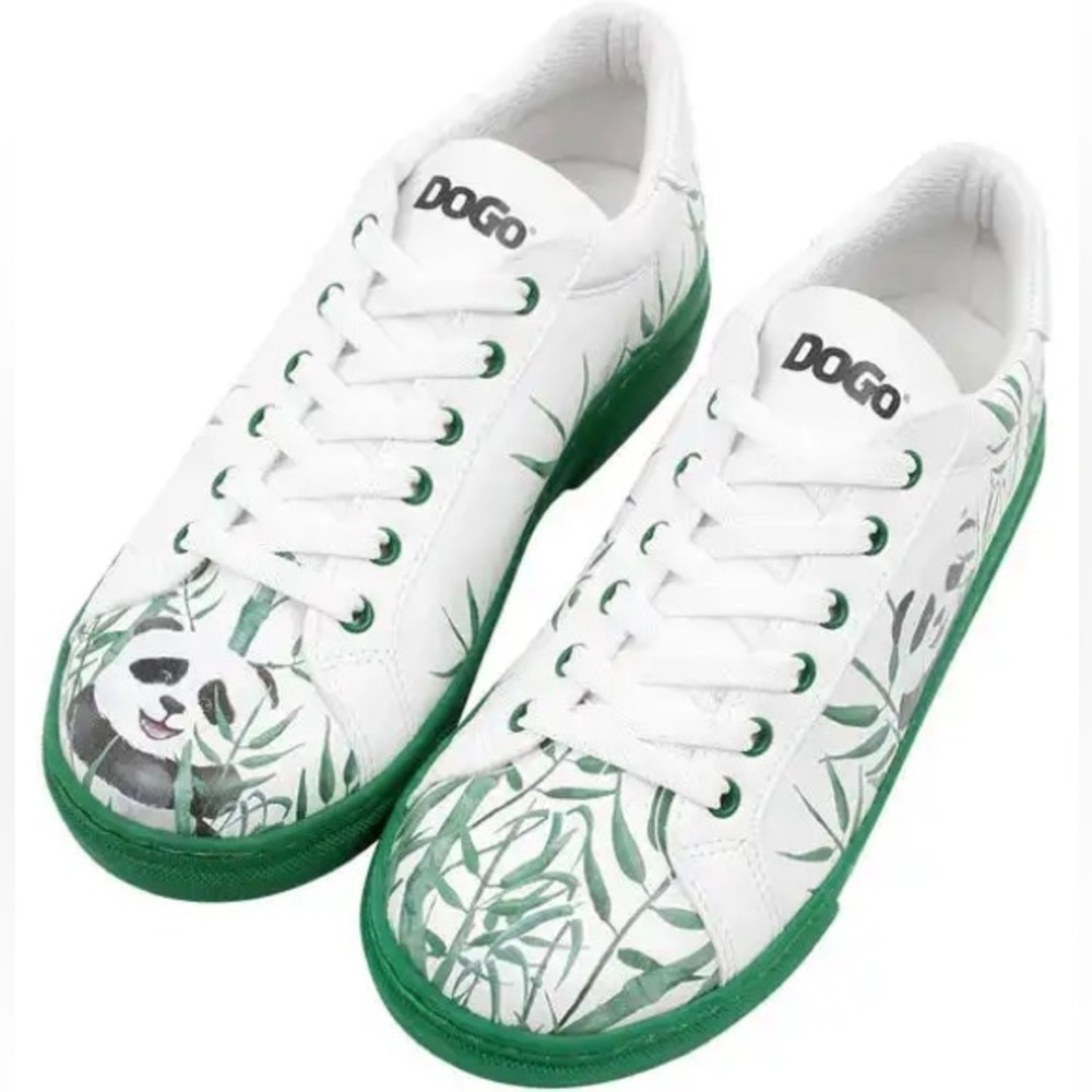 DOGO • Vegan Leather White Sneakers Bamboo Lover Panda Design - Picture 9 of 9